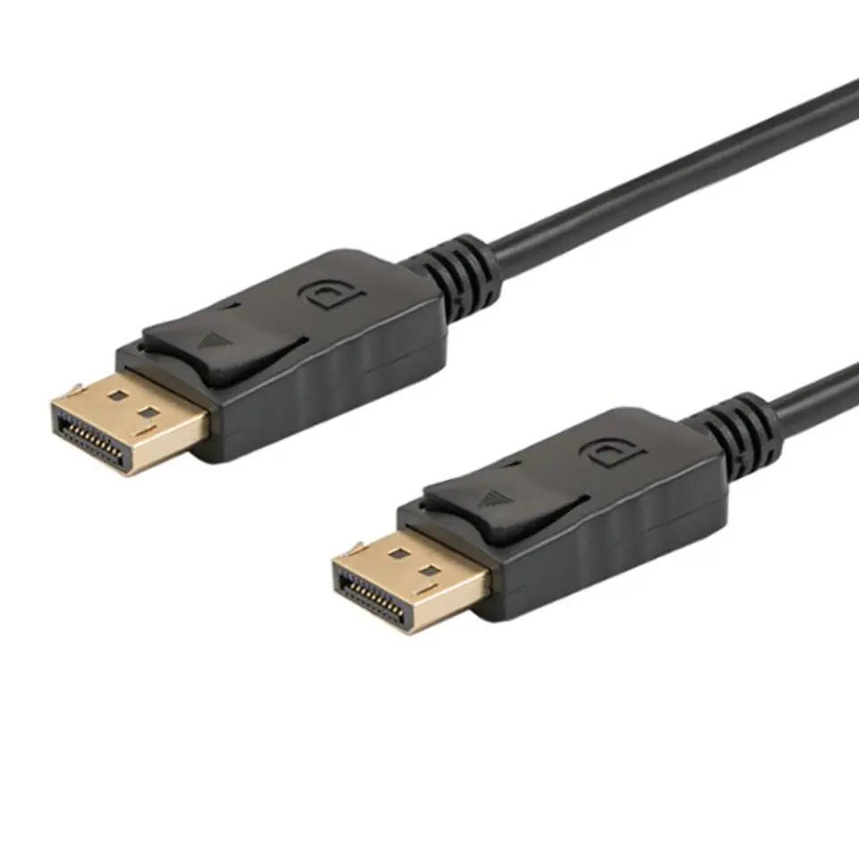 ⁨Kabel SAVIO CL-136 (DisplayPort M - DisplayPort M; 2m; kolor czarny)⁩ w sklepie Wasserman.eu