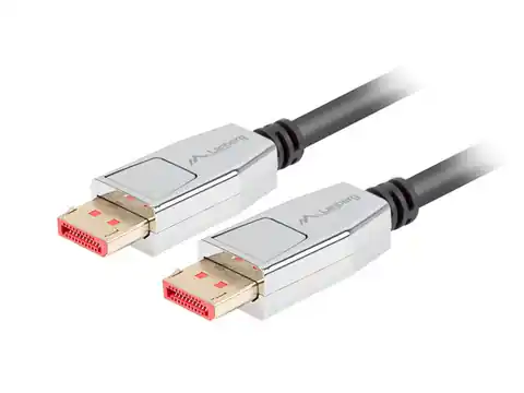 ⁨Lanberg CA-DPDP-20CU-0010-BK DisplayPort cable 20 PIN V1.4 1m 8K⁩ at Wasserman.eu
