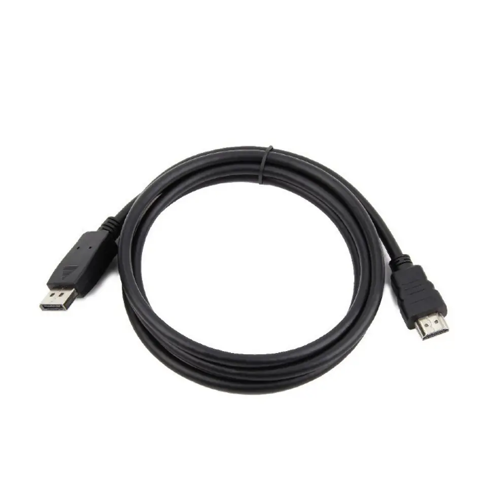 ⁨Kabel GEMBIRD CC-DP-HDMI-10M (HDMI M - DisplayPort M; 10m; kolor czarny)⁩ w sklepie Wasserman.eu