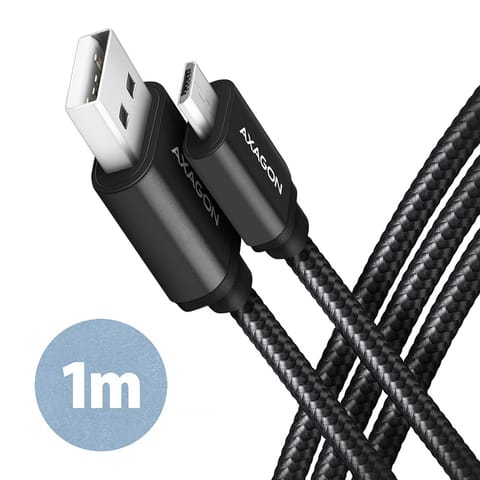⁨AXAGON Data and charging cable, 1 m | BUMM-AM10AB | USB Type A to USB Type Micro⁩ w sklepie Wasserman.eu