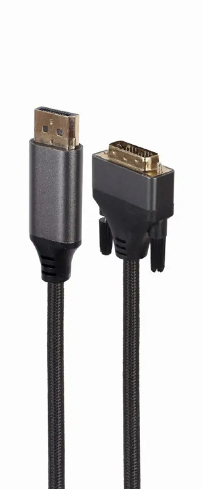 ⁨Gembird CC-DPM-DVIM-4K-6 video cable adapter 1.8 m DisplayPort DVI Black⁩ at Wasserman.eu