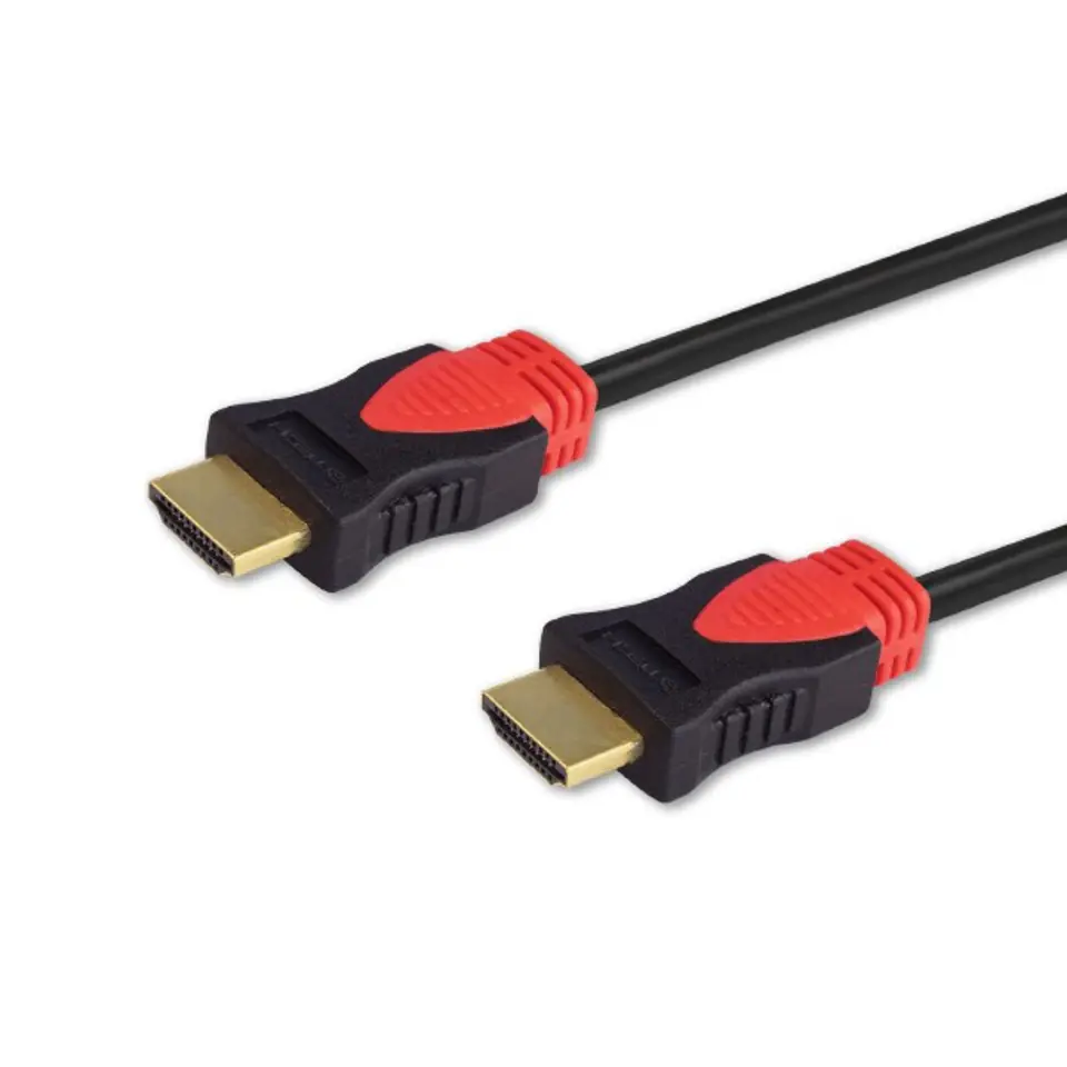 ⁨Savio CL-140 HDMI cable 7.5 m HDMI Type A (Standard) Black,Red⁩ at Wasserman.eu