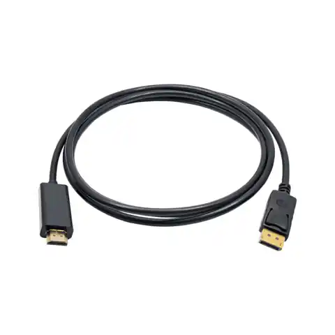 ⁨Akyga AK-AV-05 video cable adapter 1.8 m HDMI Type A (Standard) DisplayPort Black, Gold⁩ at Wasserman.eu