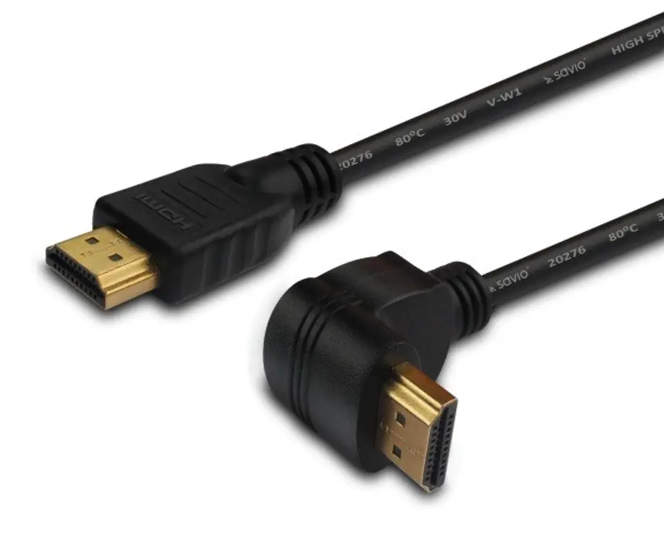 ⁨Kabel SAVIO cl-04 (HDMI M - HDMI M; 1,5m; kolor czarny)⁩ w sklepie Wasserman.eu