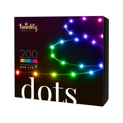 ⁨Twinkly|Dots Smart LED Lights 60 RGB (Multicolor), zasilane przez USB, 3m, przezroczyste|RGB - 16M+ kolorów⁩ w sklepie Wasserman.eu