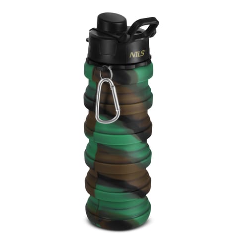 ⁨NC4106 BIDON SILIKONOWY SKŁADANY 500ML ZIELONY  NILS⁩ w sklepie Wasserman.eu