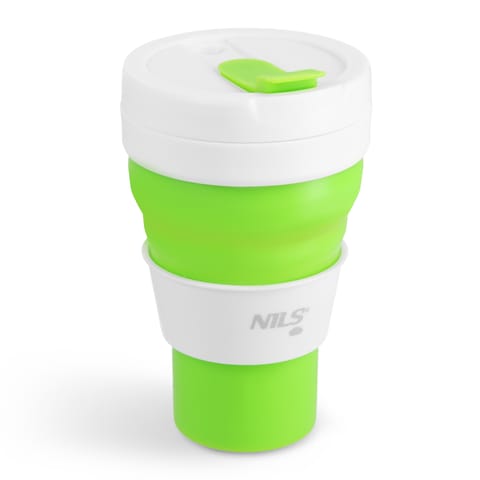 ⁨NC4103 KUBEK SILIKONOWY SKŁADANY 600ML JASNO ZIELONY  NILS CAMP⁩ w sklepie Wasserman.eu