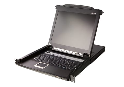 ATEN 8-Port 17" LCD KVM Switch (USB - PS/2 VGA) with USB Peripheral port at Wasserman.eu