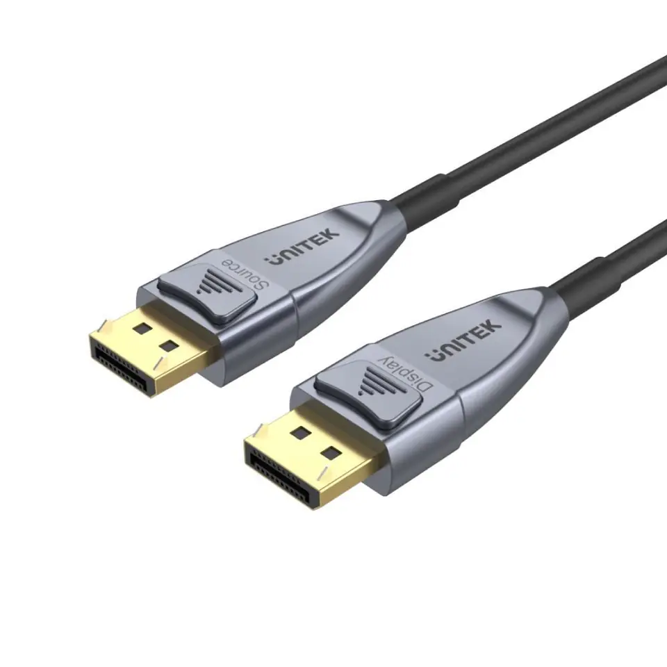⁨UNITEK DISPLAYPORT OPTICAL CABLE 1.4, AOC 8K, 10M⁩ at Wasserman.eu