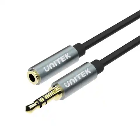 ⁨UNITEK Y-C932ABK Audio-Kabel 1 m 3.5mm Schwarz, Grau⁩ im Wasserman.eu