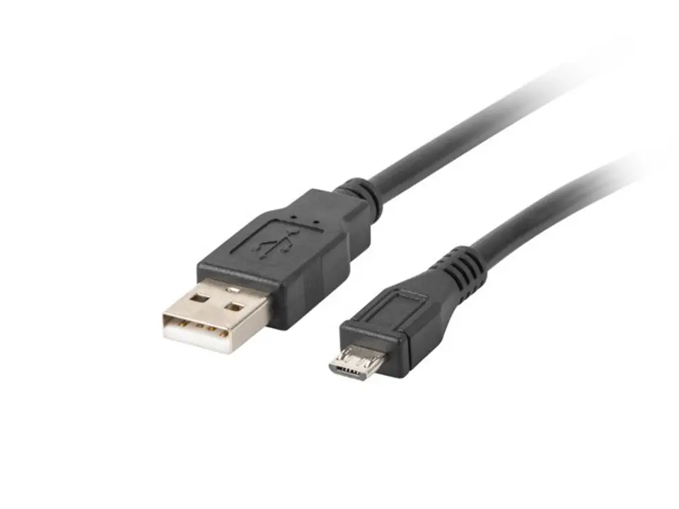 ⁨Lanberg CA-USBM-10CC-0018-BK USB cable 1.8 m USB 2.0 Micro-USB B USB A Black⁩ at Wasserman.eu