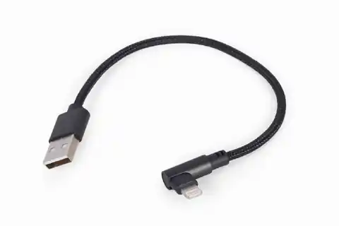 ⁨Gembird CC-USB2-AMLML-0.2M USB cable USB 2.0 USB A Micro-USB B/Lightning Black⁩ at Wasserman.eu