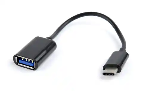 ⁨Kabel GEMBIRD A-OTG-CMAF2-01 (USB typu C M - USB 2.0 F; 0,20m; kolor czarny)⁩ w sklepie Wasserman.eu