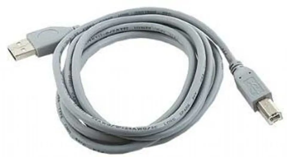 ⁨USB 2.0 A-plug B-plug 6ft cable, grey color⁩ at Wasserman.eu