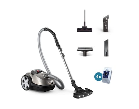 ⁨Philips Vacuum cleaner | XD8152/12 | Bagged | Power 900 W | Dust capacity 4 L | Pearl Metal⁩ at Wasserman.eu