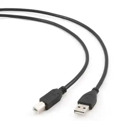 ⁨Kabel GEMBIRD CCP-USB2-AMBM-10 (USB 2.0 typu A M - USB 2.0 typu B M; 3m; kolor czarny)⁩ w sklepie Wasserman.eu