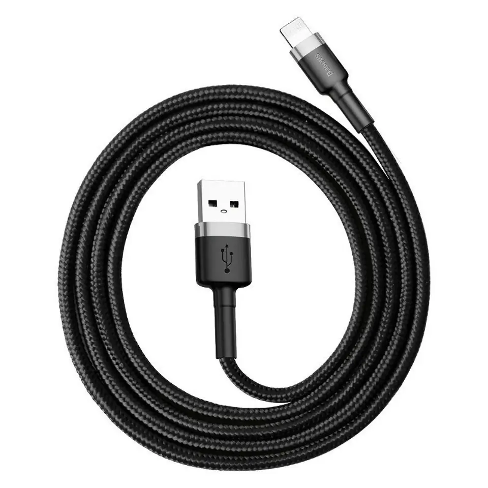 ⁨Baseus Cafule 2.4A 0.5m Lightning USB Cable (Grey-Black)⁩ at Wasserman.eu