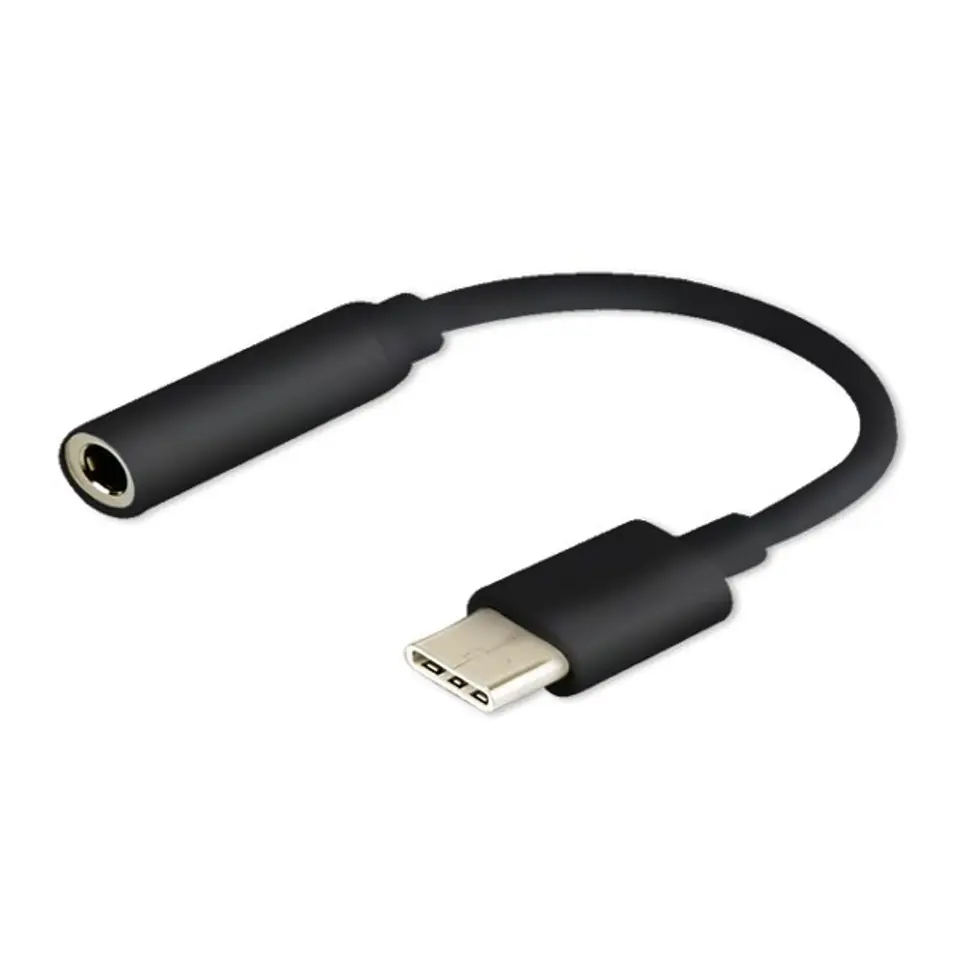 ⁨SAVIO USB Type 3.1 C (M) – Jack 3.5mm (F) Audio adapter Black AK-35/B⁩ at Wasserman.eu