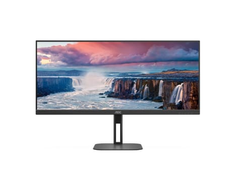 ⁨AOC | Monitor | U34V5C/BK | 34 " | VA | 21:9 | 100 Hz | 4 ms | 3440 x 1440 pikseli | Porty HDMI w ilości 1 | Czarny⁩ w sklepie Wasserman.eu