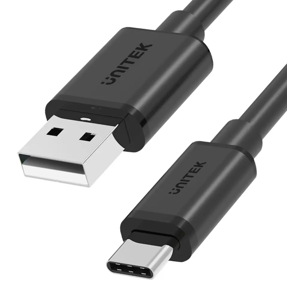⁨UNITEK USB CABLE USB-A - USB-C 50CM, Y-C481BK⁩ at Wasserman.eu