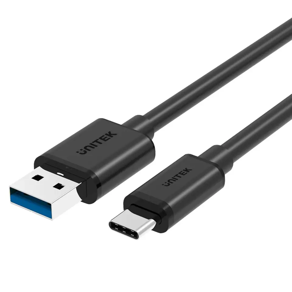 ⁨UNITEK KABEL USB TYP-C USB 3.1 - USB A, Y-C474BK+⁩ w sklepie Wasserman.eu