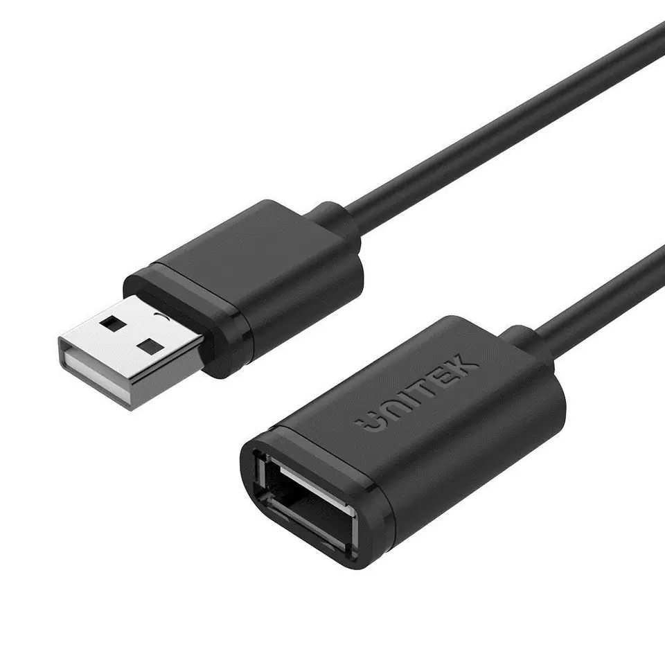 ⁨UNITEK PRZEDŁUŻACZ USB 2.0 AM-AF 3M, Y-417GBK⁩ w sklepie Wasserman.eu