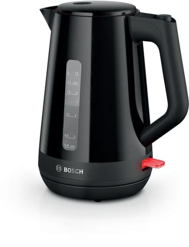 ⁨Czajnik Bosch | TWK1M123 | Elektryczny | 2400 W | 1,7 L | Plastikowy | Podstawa obrotowa 360° | Czarny⁩ w sklepie Wasserman.eu