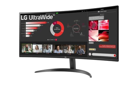 ⁨LG 34WR50QK-B | 34 " | VA | QHD | 21:9 | 100 Hz | 5 ms | 3440 x 1440 pikseli | 240 cd/m² | 2 porty HDMI⁩ w sklepie Wasserman.eu