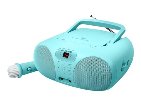 ⁨Muse | Przenośny odtwarzacz CD z funkcją Sing-A-Long Radio | MD-203 KB | Wejście AUX | Odtwarzacz CD | Radio FM⁩ w sklepie Wasserman.eu