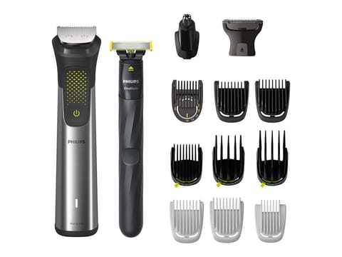 ⁨Philips | Trymer wielofunkcyjny | MG9552/15 | Bezprzewodowy | Wet & Dry | Liczba stopni długości 27 | Srebrny/Czarny/Zielony⁩ w sklepie Wasserman.eu
