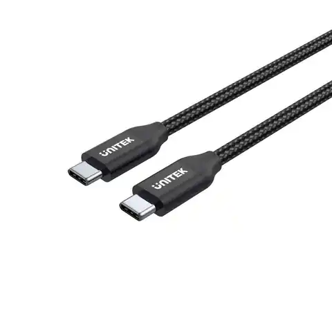 ⁨UNITEK C14059BK USB cable 2 m USB C Black⁩ at Wasserman.eu