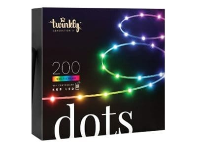 ⁨Twinkly Dots Smart LED 200 RGB (wielokolorowy), 10 m, czarny wirw|Twinkly⁩ w sklepie Wasserman.eu