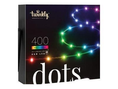 ⁨Twinkly Dots Smart LED 400 RGB (wielokolorowy), 20 m, czarny przewód|Twinkly⁩ w sklepie Wasserman.eu
