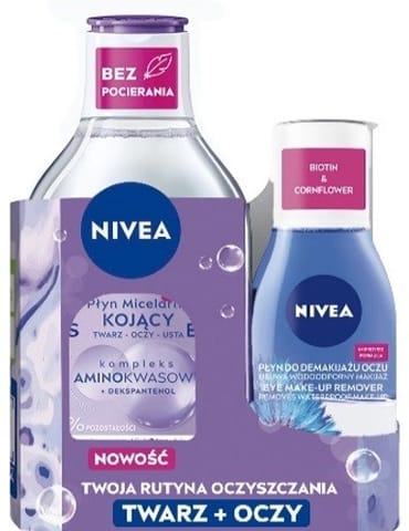 ⁨NIVEA Zestaw Duopack Płyn micelarny 400 ml + Płyn do demakijażu oczu 125 ml⁩ w sklepie Wasserman.eu