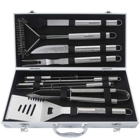 ⁨ZESTAW PRZYBORÓW DO GRILLA GRILLOWANIA W WALIZCE KLAUSBERG KB-7901⁩ w sklepie Wasserman.eu