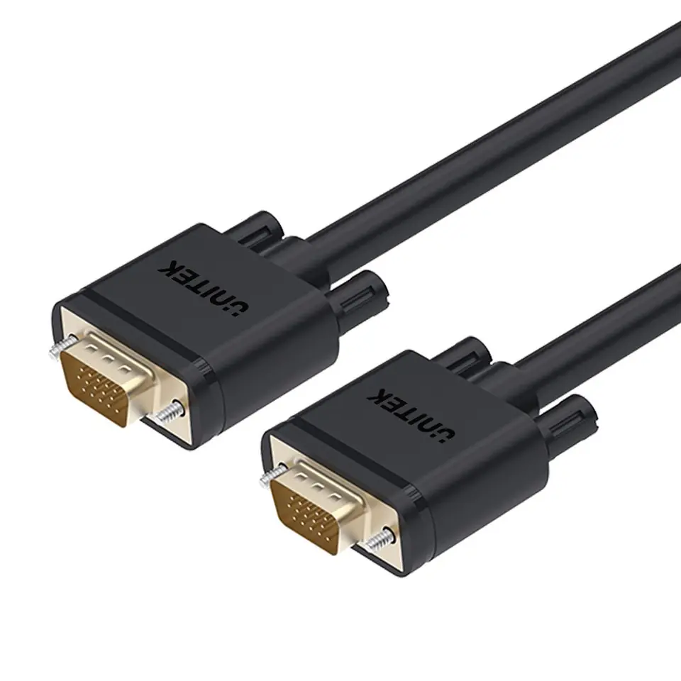 ⁨UNITEK Y-C504G VGA cable 1 m VGA (D-Sub) Black⁩ at Wasserman.eu