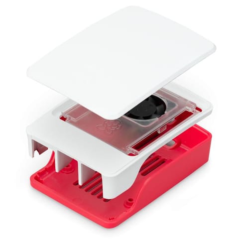 ⁨Case for Raspberry Pi 5 Red/White⁩ at Wasserman.eu