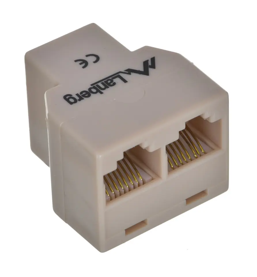 ⁨Lanberg AD-RJ45-2RJ45-OU network splitter Beige⁩ at Wasserman.eu