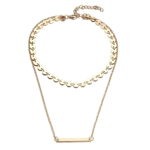 ⁨Naszyjnik delikatny Blaszka choker złoty N584Z⁩ w sklepie Wasserman.eu