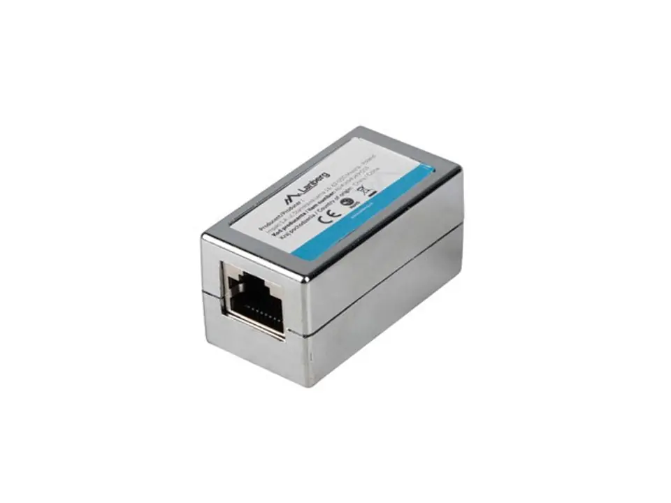 ⁨LANBERG NETWORK CONNECTOR VIA 2X RJ45 CAT.5E FTP AD-RJ45-RJ45-OS5⁩ at Wasserman.eu