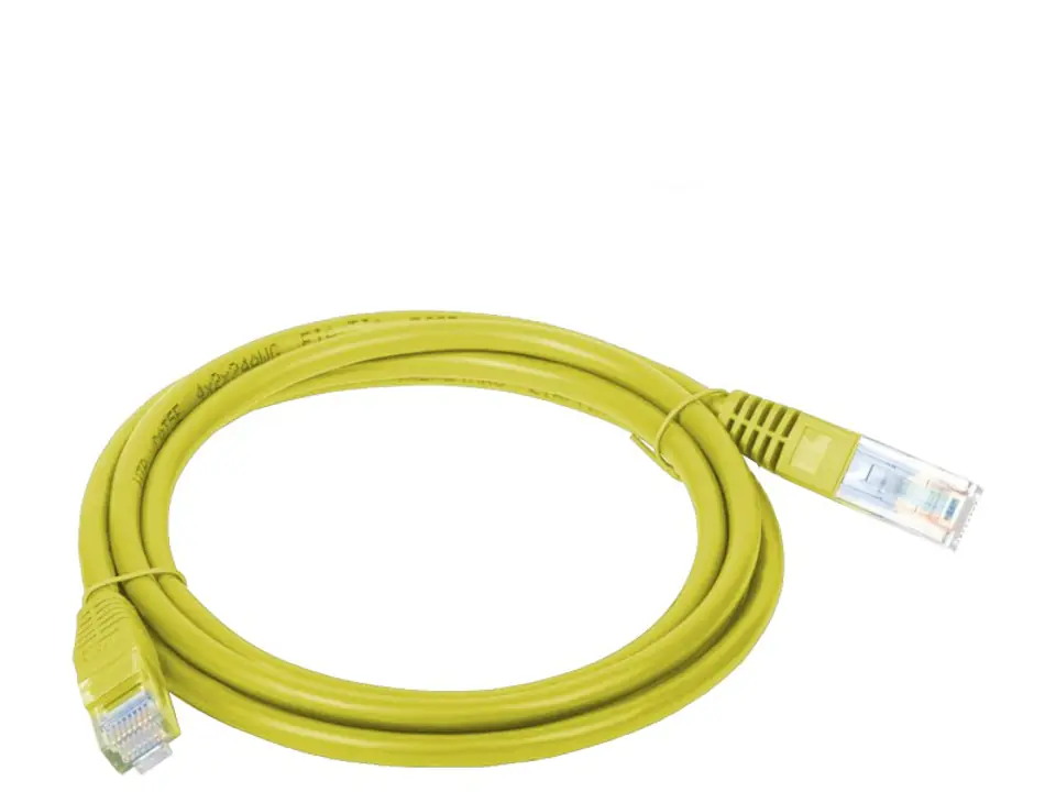 ⁨Patchcord UTP A-LAN KKU5ZOL1 (RJ45 - RJ45 ; 1m; UTP; kat. 5e; kolor żółty)⁩ w sklepie Wasserman.eu