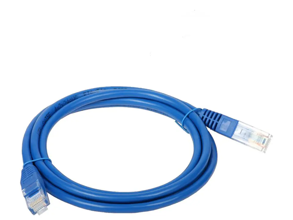 ⁨Patchcord UTP A-LAN KKU5NIE2 (RJ45 - RJ45 ; 2m; UTP; kat. 5e; kolor niebieski)⁩ w sklepie Wasserman.eu