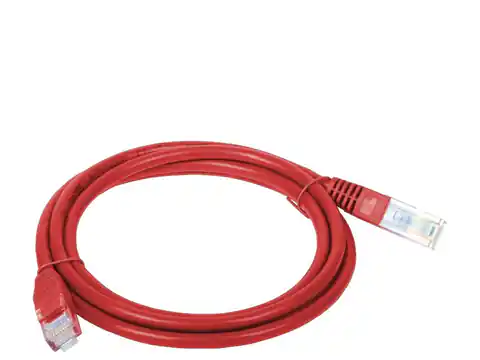 ⁨Patchcord UTP A-LAN KKU5CZE1 (RJ45 - RJ45 ; 1m; UTP; kat. 5e; kolor czerwony)⁩ w sklepie Wasserman.eu