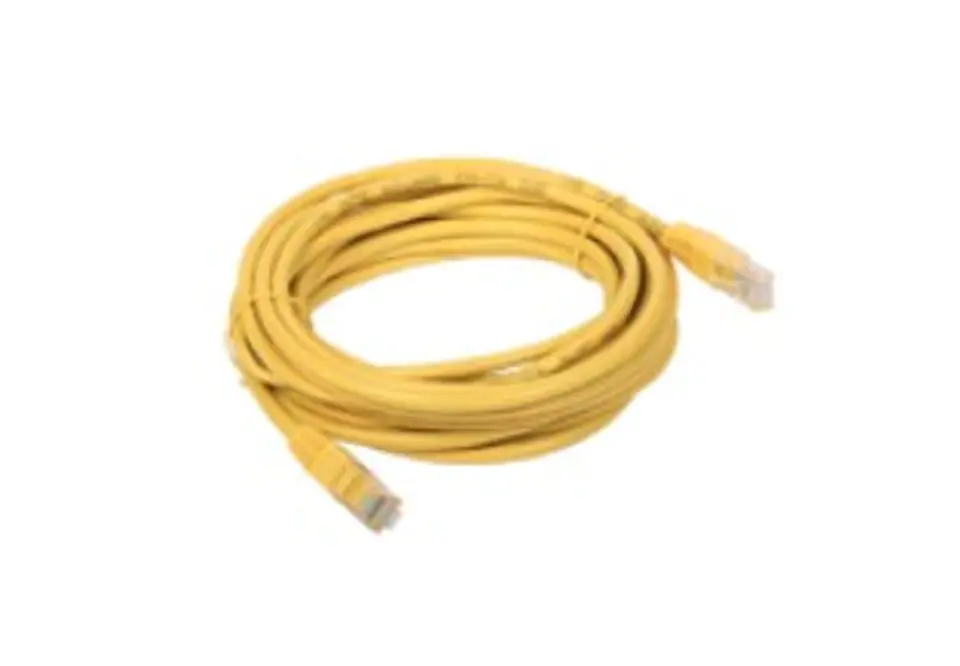 ⁨UTP A-LAN patch cord KKU5ZOL0.5 (RJ45 - RJ45 ; 0,50m; UTP; cat. 5e; yellow)⁩ at Wasserman.eu