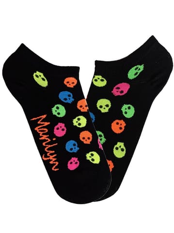 ⁨STOPKI MARILYN MEN NEON SKULLS (kolor czarny, rozmiar 41-45)⁩ w sklepie Wasserman.eu