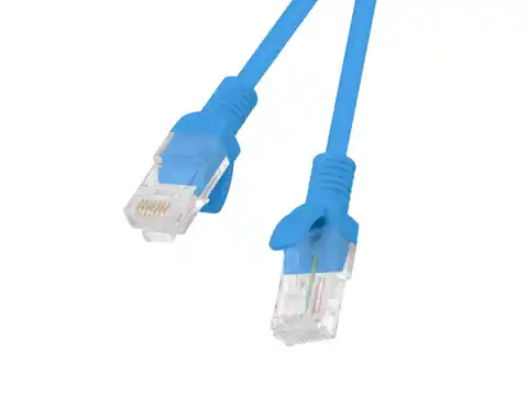 ⁨UTP Patch Cable Lanberg PCU5-10CC-1500-B (RJ45 - RJ45 ; 15m; UTP; cat. 5e; color: blue)⁩ at Wasserman.eu