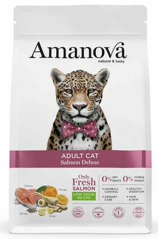 ⁨Amanova Cat Adult Salmon Deluxe - łosoś 6kg⁩ w sklepie Wasserman.eu