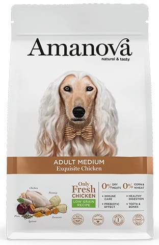 ⁨Amanova Dog Adult Medium Exquisite Chicken - kurczak 12kg⁩ w sklepie Wasserman.eu