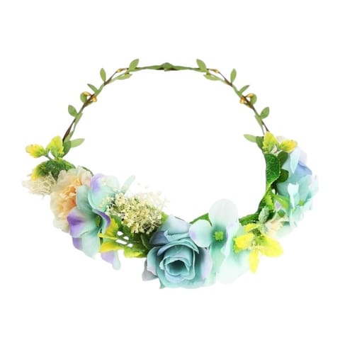⁨Wianek, opaska do włosów z kwiatów, delikatny wianuszek BOHO W48N⁩ w sklepie Wasserman.eu