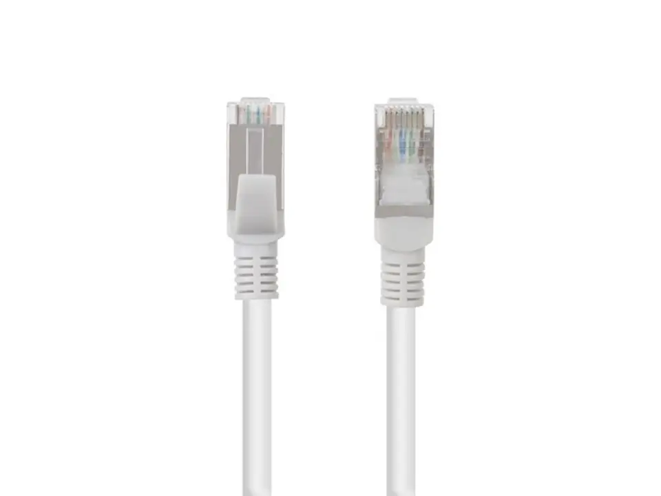 ⁨Patchcord Lanberg PCF5-10CC-0050-S (RJ45 - RJ45 ; 0,50m; kolor szary)⁩ w sklepie Wasserman.eu